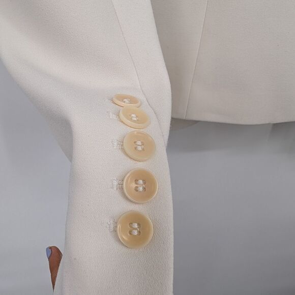 BCBGMaxAzria Cream Blazer with Notched Lapels - Picture 7 of 10